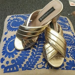 Gold Mule Sandal